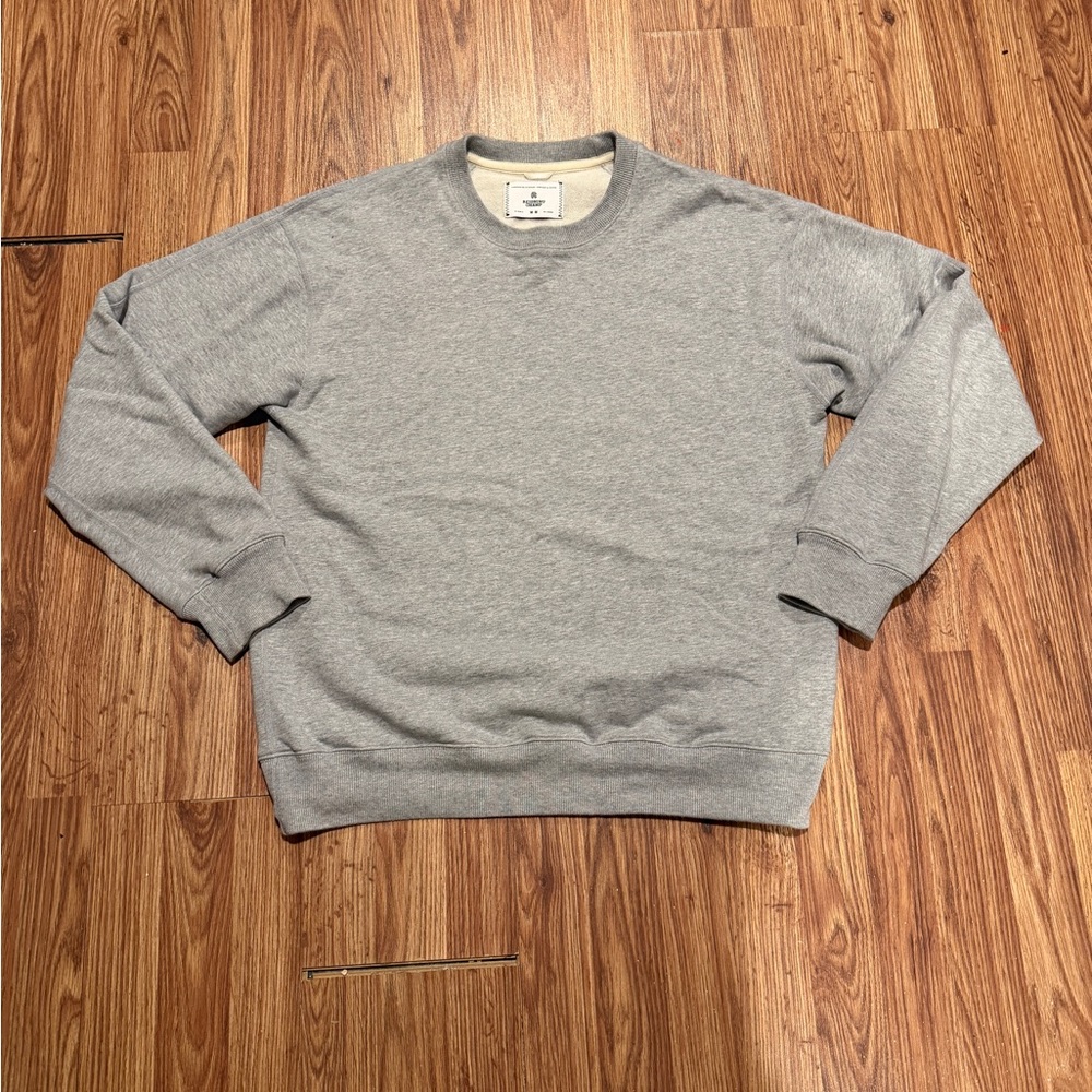Reigning Champ Midweight Terry Relaxed Crewneck Sweatshirt Heather Grey Large